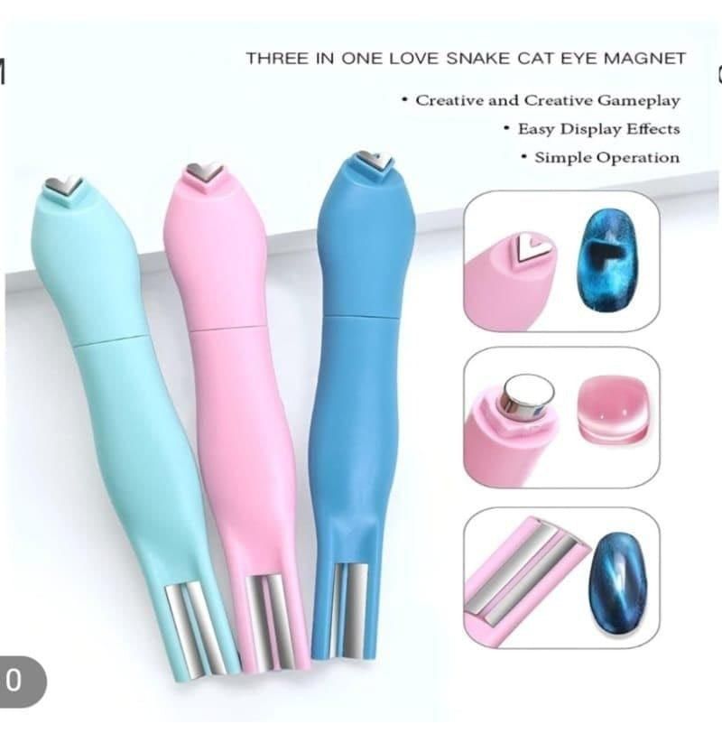 Outil magnétique polyvalent 3 en 1 pour ongles œil de chat (lot de 2)