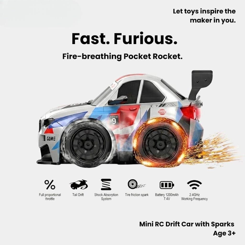Voiture de drift radiocommandée haute vitesse avec effet d'étincelles