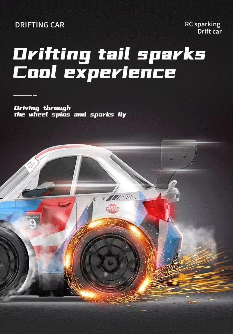 Voiture de drift radiocommandée haute vitesse avec effet d'étincelles