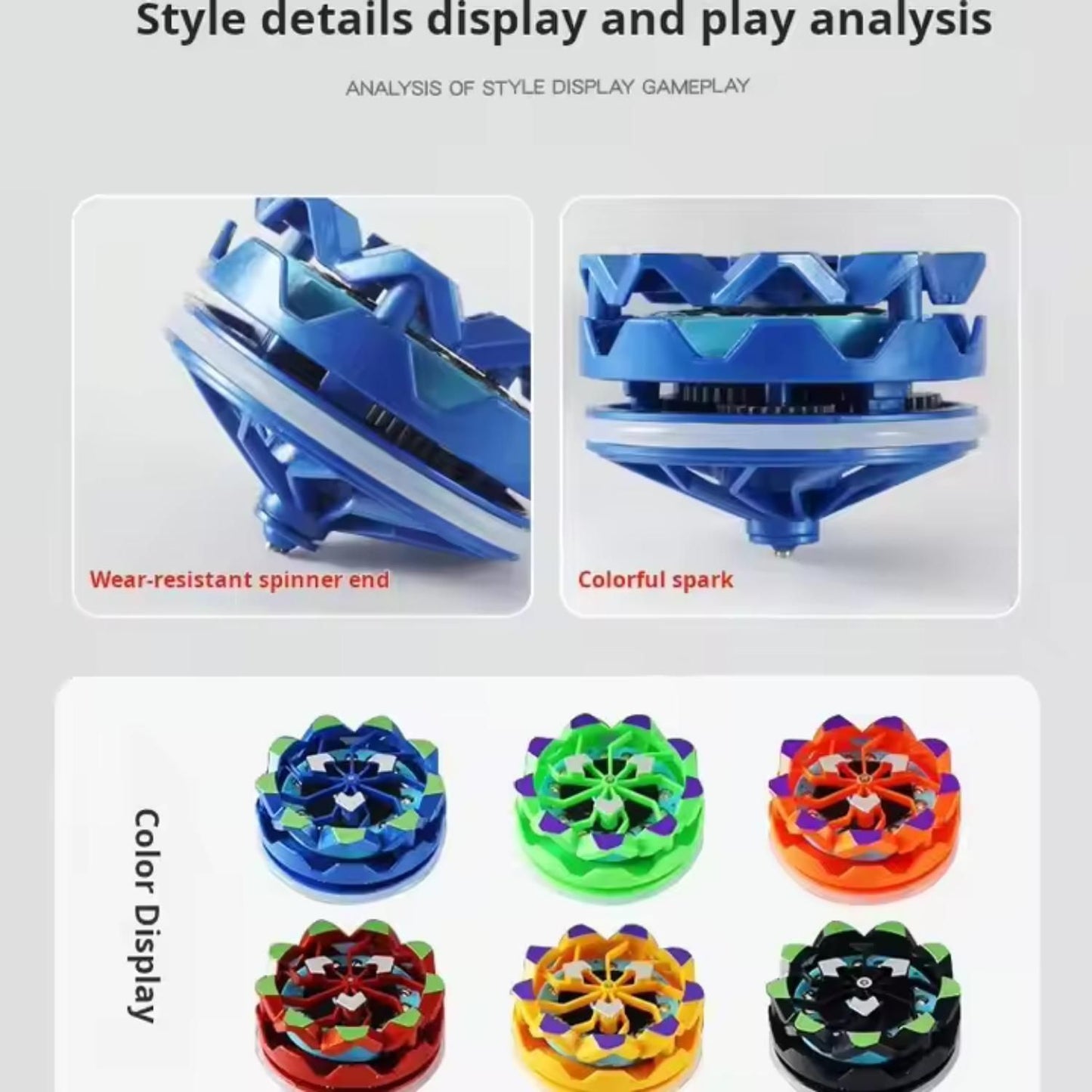 Jouet gyroscope portatif à tonnerre pour enfants (lot de 1)