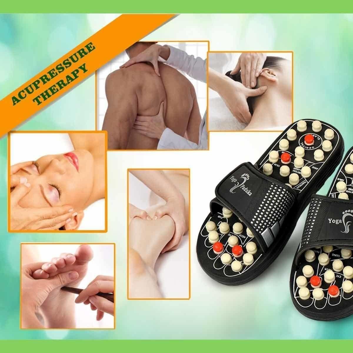 Pantoufles Paduka d'acupression et de magnétothérapie pour une circulation sanguine complète, pour hommes et femmes