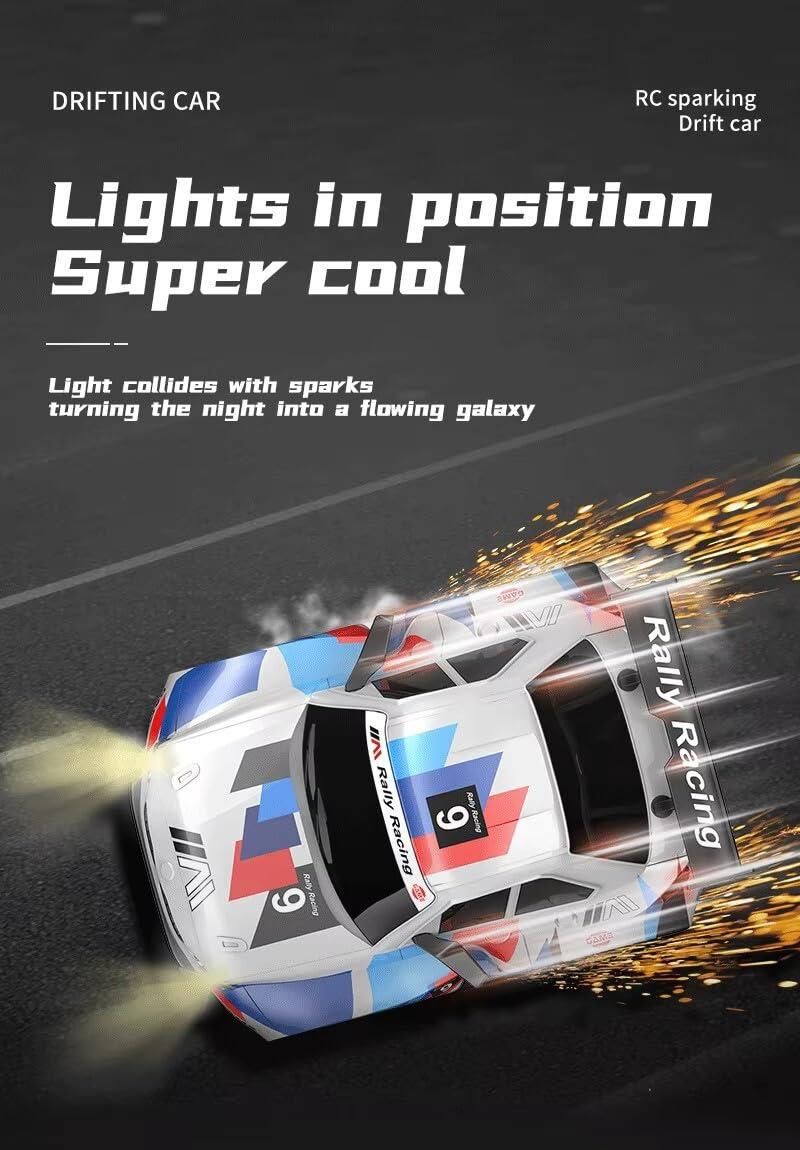 Voiture de drift radiocommandée haute vitesse avec effet d'étincelles