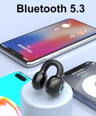 Écouteur Bluetooth à conduction osseuse - Conception stéréo mono-auriculaire à clip
