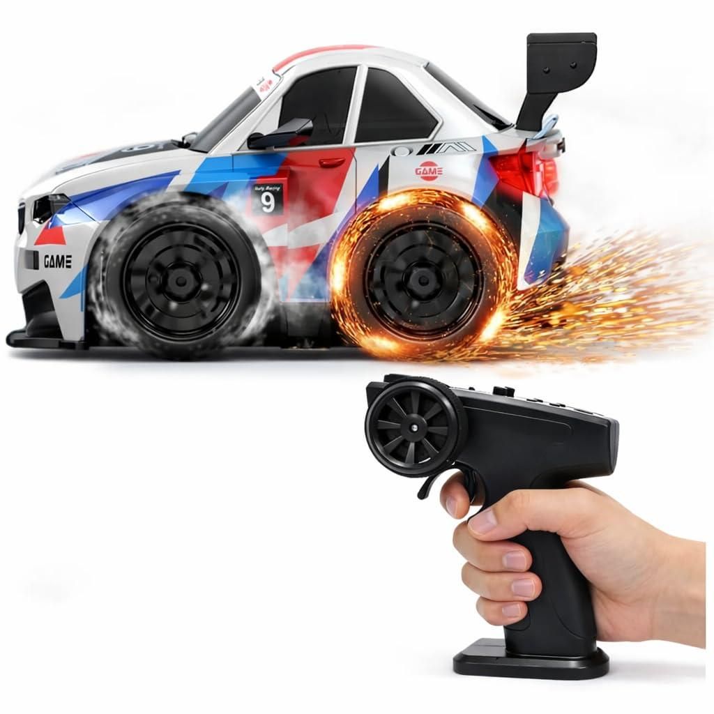 Voiture de drift radiocommandée haute vitesse avec effet d'étincelles
