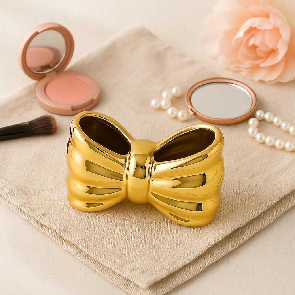 Organisateur élégant en forme de nœud pour accessoires de maquillage